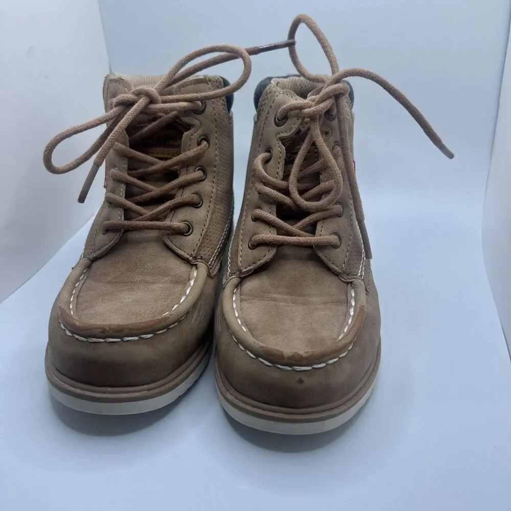 Levis Little Boy's Dean-Walker Sneaker Boots High-Top Shoes Mocha/Tan Sz 12